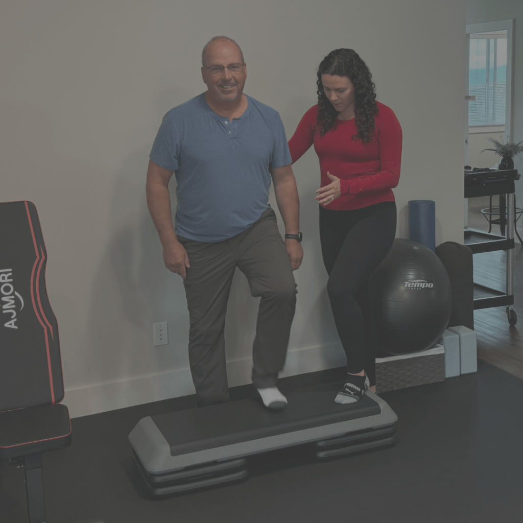 Active rehabilitation can take place in the gym area of Rose Chiropractic and Integrative Health by a physiotherapist or chiropractor.